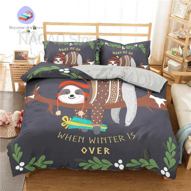 Housse de Couette Paresseux Hibernation